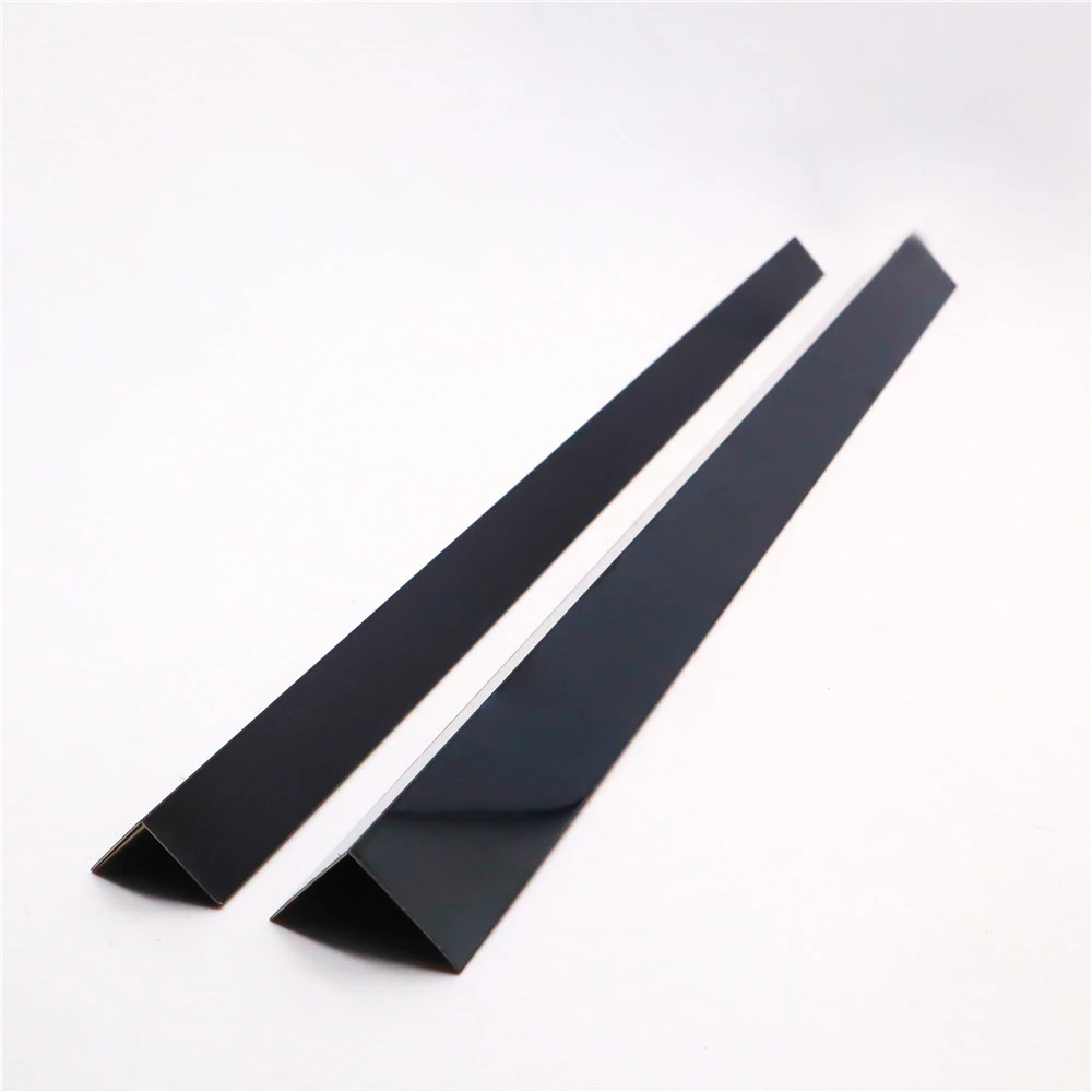 satin brass protective corner edge stainless steel L shape tile trim ansition profile