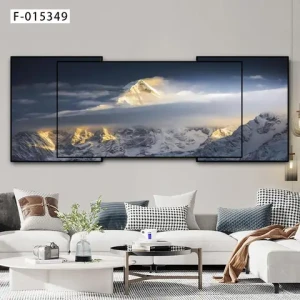 Scenery Overlapping Diamonds Crystal porcelain painting Modern simple living room sofa background wall hanging painting