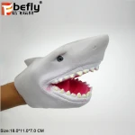 Sea animal toy shark plastic hand puppet for adult