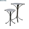 Shayne ODM Furniture Manufacturer Luxury Customize American Style Living Room Iron Console White Marble Round Top Coffee Tables