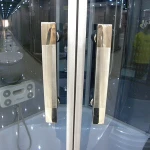 shower room with computer panel