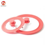 silicone glass pot lid for cookware with different colors