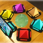 Silicone Pyramid Mobile Phone Holder Desktop Bracket Car holder 360 Stand Portable smart phone holder
