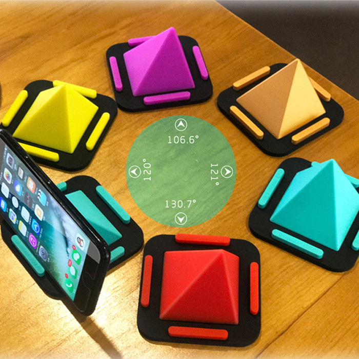 Buy Silicone Pyramid Mobile Phone Holder Desktop Bracket Car Holder 360 ...