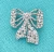 Import Silver crystal rhinestone bow knot DIY Jewelry Crafts Bow Knot Broaches from China