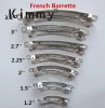 Silver French Barrette Barrettes Clips for Girls Wedding and Bridal Hair Accessories DIY