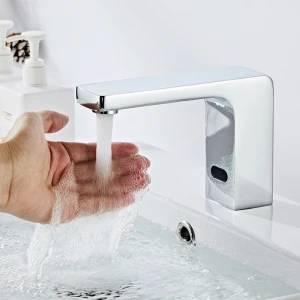 Simple Design Automatic Hot And Cold Touchless Automatic Sensor Basin Faucet