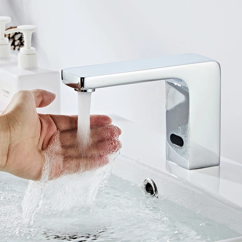 Simple Design Automatic Hot And Cold Touchless Automatic Sensor Basin Faucet