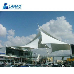 Simple design walkway architecture membrane canopy membrane and steel structure shelter