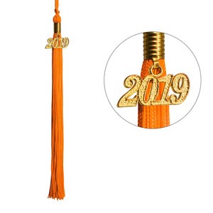 Single Color Loop Fringe Graduation Tassels With Year Charm