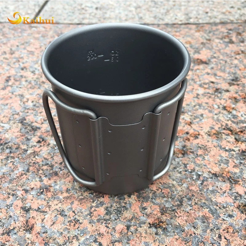 Single Lightweight Camping Titanium Cup 300ML,375ML ,450ML,600ML and 750ML for Choice