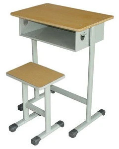 Single wood desk and chair, school sets, school furniture