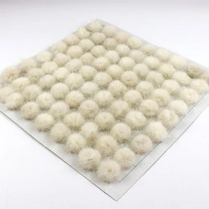 Small moq real mink fur pom pom for boots 2.5 cm Small size real mink fur ball pompon