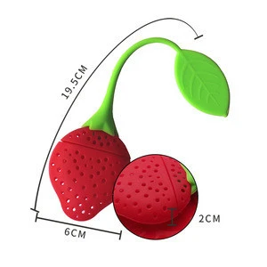 Small Size Strawberry fruit Design Silicone sink Tea Infuser Strainer for Tea Drinker