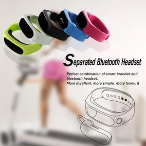 Smart Bluetooth Bracelet Watch with caller ID display & earphone & answer/hang up call & music player