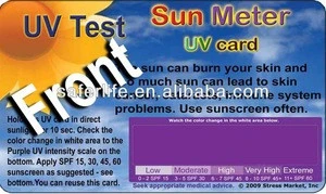 Special UV Sunny Thermometer Change Color Thermometer Solar UV card
