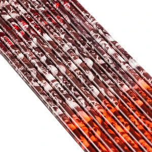 Spine 400 32&#39;&#39; ID6.2mm Red Camo Color Archery Pure Carbon Fiber Arrow Shafts Bow Hunting Shooting Linkboy