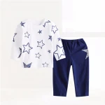 Spring and summer new children's underwear set thin summer cotton long sleeve children's wear baby pajamas