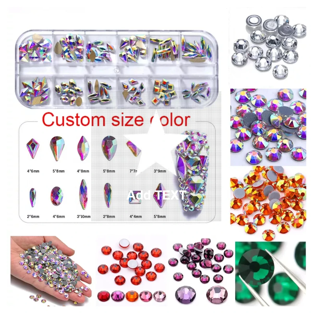 SS34DMC Patch Rhinestone Crystal Iron On Thermoset Stone For Clothes Bag Design