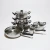 Import stainless steel kitchen cooking 12 Piece pot set Gas stove induction cooker currency cookware sets from China