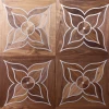 Stainless Steel Metal Brass Aluminum inlay  Design Art Parquet Wood Flooring Patterned Art Parket Wood Flooring