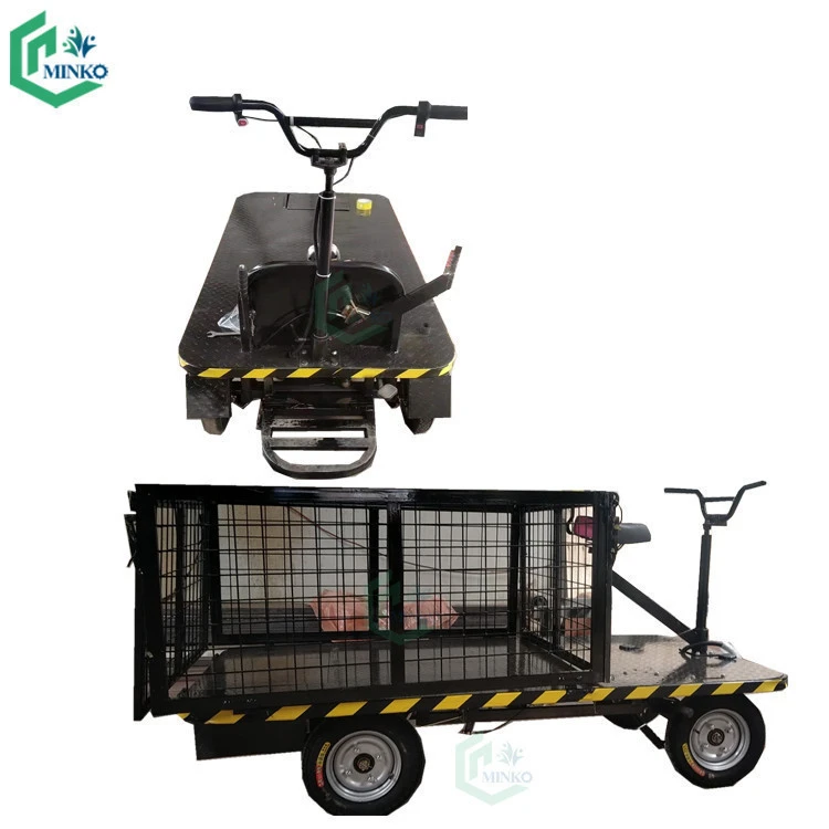 Storage usage and platform structure tricycle cargo bike electric flat cart warehouse transport trolley