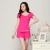 Import Summer New Women Pajamas Set O-neck Short Sleeve Top + Shorts Womens Sleep Lounge Wear Pajama Suit from China