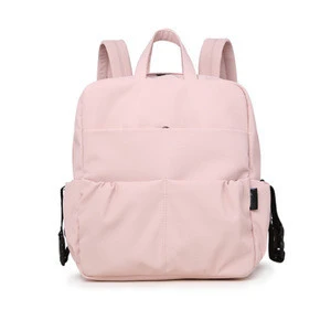 Sweet Pink Leather Diaper Backpack for Stylish Mommy Mummy Bag Baby Bags