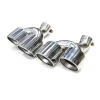 SYPES Hot1Pair 304 Silver Stainless Steel Four Out Exhaust Pipe For19 20 21A6 A7 S6 S7 C8  Muffler Tips Exhaust Muffler Tailpipe