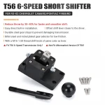 T56 6-Speed Short Throw Shifter w/ Base Shift Knob Billet For 93-02 Camaro/Firebird F-Body LS1 PQY-PDZ03
