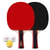 Table Tennis 2 Player Set 2 Table Tennis Bats Rackets and 3 Ping Pong Balls with Cover Bag Y13377
