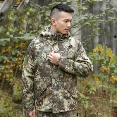 Tactical Green Python Pattern Camouflage Color Waterproof Combat Jacket