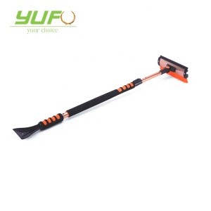Telescopic Long Handle Ice Scraper with Snow Brush for Car Usage
