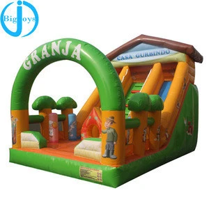Themed Inflatable Slide Bouncer with Two Water Slides