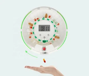 Timing pill storage cases with LED interface sound and light reminder for elderly