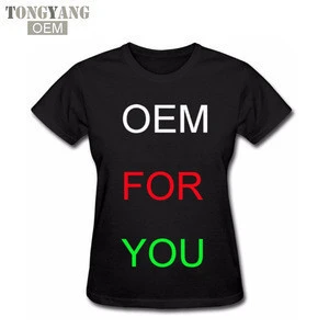 Tongyang Woman Advertising brand tshirt short sleeve blank OEM Custom Printed Personalized T-Shirts designer logo women t shirt