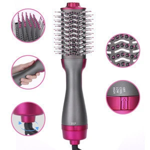 Top Quality 3 in1 Styling hair straightener One Step Hair Dryer Volumizer Hot Air Brush hair dryer brush