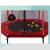 Import Top rated small 6 side trampoline for children with safety net from China