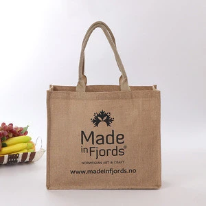 Top selling Excellent quality low price environmental jute tote shopping bag , jute linen bags