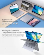 Touch screen laptop  13.3inch 360degree  rotation laptop window 10 OS 8G RAM 256G Driver  lightweight mini laptop