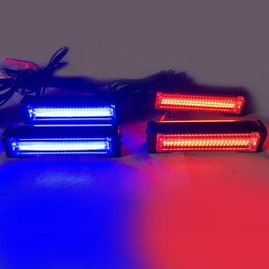 Traffic light kits 24W 12V combo 4 lightheads emergency warning led strobe red and blue COB grill lights for police