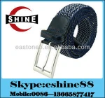 Two-color black-white yarn Elastic Knitted Belts/Holeless golf belt