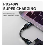 Type-c data cable C male to C male 240w PD fast charging 480Mbps transmission cable 2m USB cable cord line wire