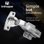 UNIHOPPER 30 Degree Clip-on soft closing hinge