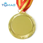 Unique golf game souvenir metal medal with ribbon