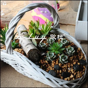 Unique Shape Wicker Flower Craft Basket for gift 150051