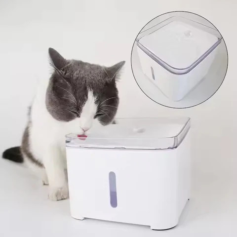 Universal Cat Water Fountain Automatic Universal Plastic Pet Drinking Fountain Dog Water Dispenser Quiet Filter