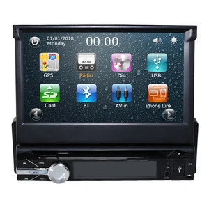 Universal Single 1 Din GPS navigation Bluetooth 7 inch Touch Screen Car Stereo Radio DVD Music Player