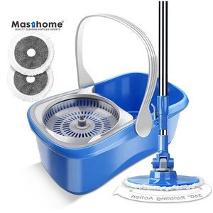 Upgraded 4L Spin Magic Mop (2 Microfiber Mop Pads Included) for Cleaning Hardwood Floor,Tile,marble,Self Cleaning Mop