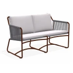 Urban european style outdoor furniture 3 seater rope sofa set designs garden sofa set